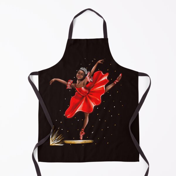 Item preview, Dance Ballet, African American ballerina dancing in red pointe shoes - ballerina dancing pirouette red tutu and pointe shoes - brown skin ballerina designed and sold by Artonmytee.