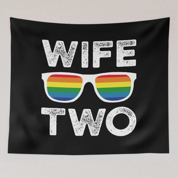 Item preview, LGBT Flag Rainbow Pride Wife Two Valentines Day designed and sold by GreenFarm2022.
