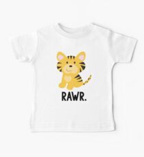 Niedliche kleine Tiger "Rawr" Dschungeltiere Baby T-Shirt