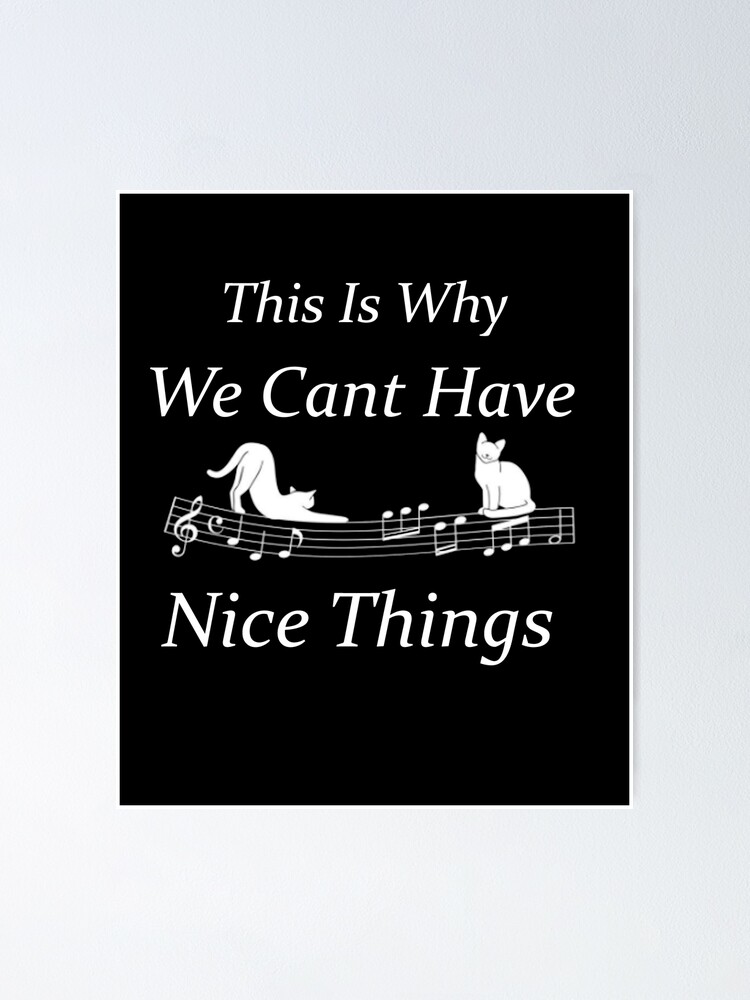 This Is Why We Cant Have Nice Things Poster By Makrouchi Redbubble