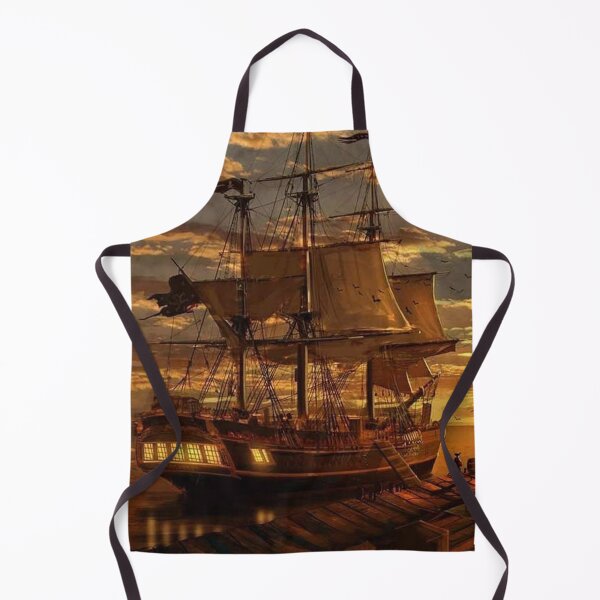 Item preview, Serenity at Sunset: A Majestic Wooden Sailboat Anchored in Calm Waters designed and sold by SweetMySpot.