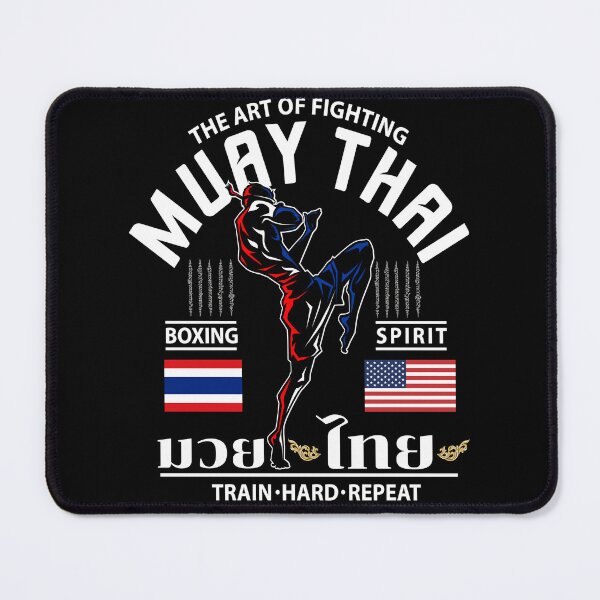 Item preview, Muay Thai Thai Boxing Thailand American Flag Train Hard Repeat designed and sold by PuPPuB.