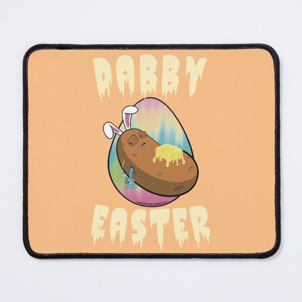 Item preview, Dabby Easter-Funny Stoner Cartoon-Baked Potato Doing Dabs from a Dab Rig-Tie Dye Easter Egg designed and sold by YomeHayin.