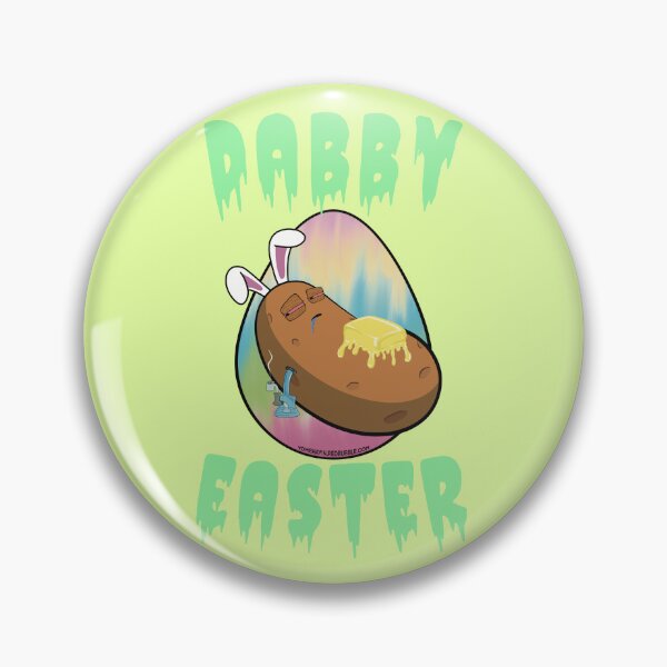 Item preview, Dabby Easter-Funny Stoner Cartoon-Baked Potato Doing Dabs from a Dab Rig-Tie Dye Easter Egg designed and sold by YomeHayin.