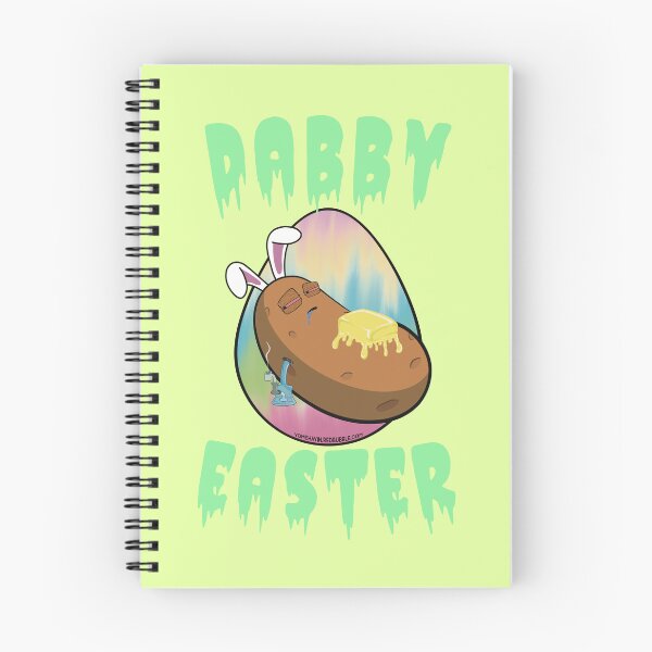 Item preview, Dabby Easter-Funny Stoner Cartoon-Baked Potato Doing Dabs from a Dab Rig-Tie Dye Easter Egg designed and sold by YomeHayin.