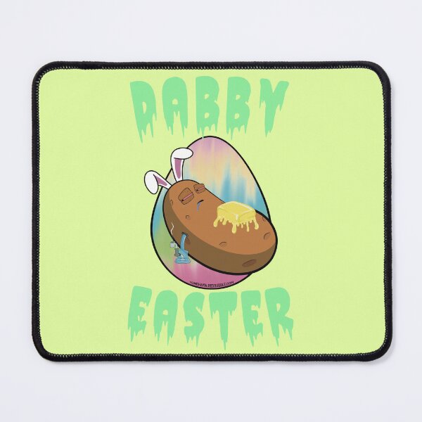Item preview, Dabby Easter-Funny Stoner Cartoon-Baked Potato Doing Dabs from a Dab Rig-Tie Dye Easter Egg designed and sold by YomeHayin.