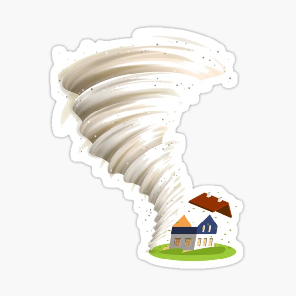 "Tornado damages house, stickers for car window Classic ." Sticker by