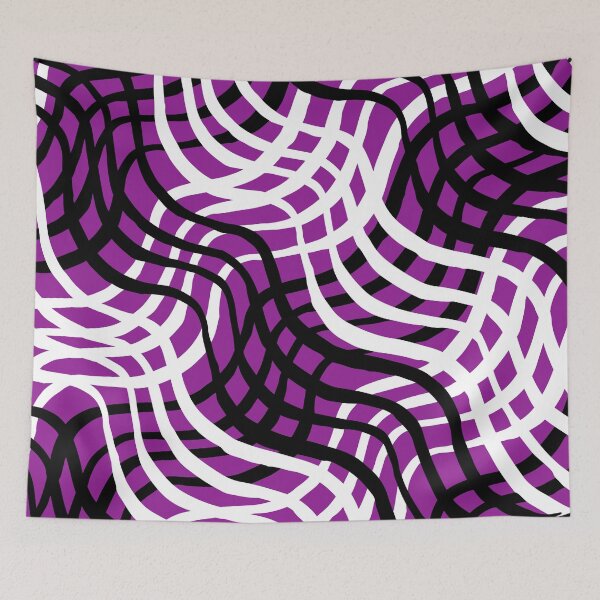 Item preview, Wavy Checkerboard Pattern Black and White designed and sold by ckylin.