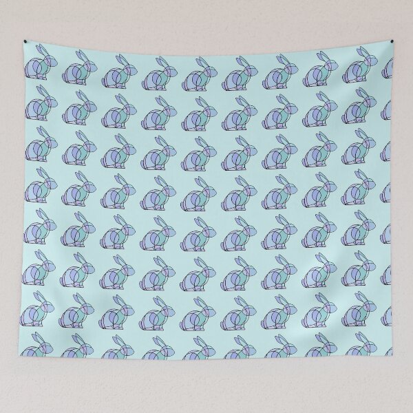 Item preview, Blue stained glass rabbit designed and sold by WatershipBound.