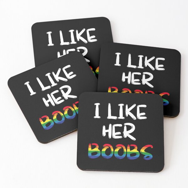 Item preview, LGBT Lesbian Matching I Like Her Boobs designed and sold by GreenFarm2022.