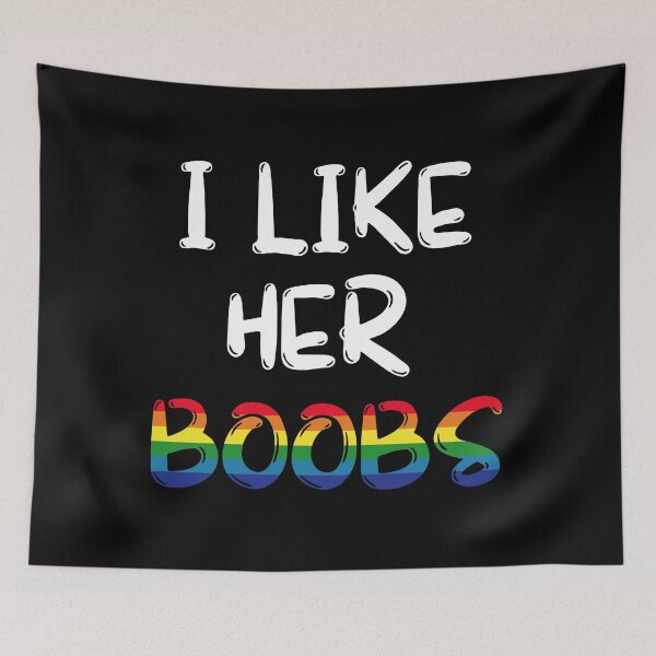 Item preview, LGBT Lesbian Matching I Like Her Boobs designed and sold by GreenFarm2022.