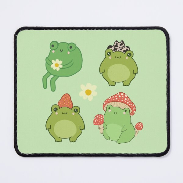 Item preview, Kawaii Cottagegore Froggy Sticker Sheet: A Cute Multipack Gift with Chubby Frogs, Mushroom Hat, and Strawberry Cowboy for Teens designed and sold by MinistryOfFrogs.