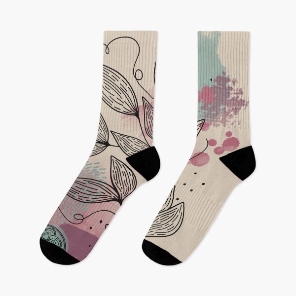 Item preview, Mid century plant lineart with mandala pink designed and sold by vianahline.