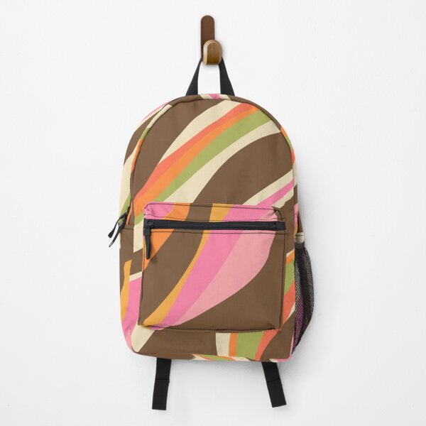 Item preview, Trippy Dream Abstract Pattern in Retro 70s Brown Orange Avocado Green Pink designed and sold by kierkegaard.