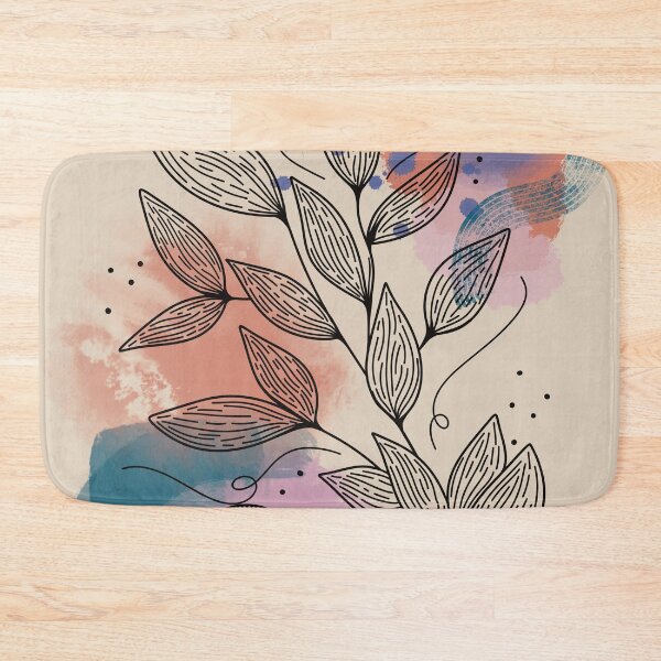 Item preview, Mid century plant lineart with mandala purple  designed and sold by vianahline.