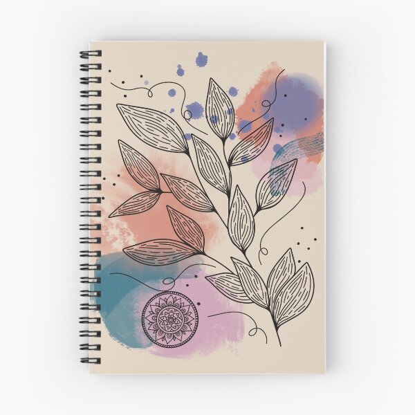 Item preview, Mid century plant lineart with mandala purple  designed and sold by vianahline.