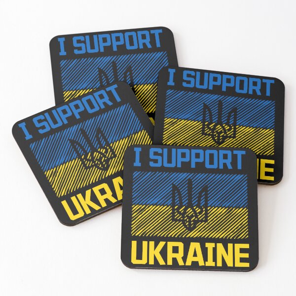 Item preview, I Support Ukraine Ukrainian Flag designed and sold by designbychow.