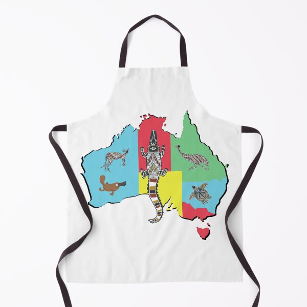Item preview, Australia Wild Animals | Colorful Map | Aboriginal painting designed and sold by deepgoa.