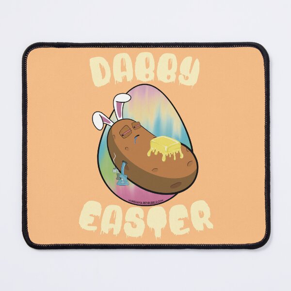 Item preview, Dabby Easter-Funny Stoner Cartoon-Baked Potato Doing Dabs from a Dab Rig-Tie Dye Easter Egg designed and sold by YomeHayin.