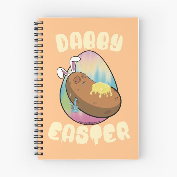 Item preview, Dabby Easter-Funny Stoner Cartoon-Baked Potato Doing Dabs from a Dab Rig-Tie Dye Easter Egg designed and sold by YomeHayin.