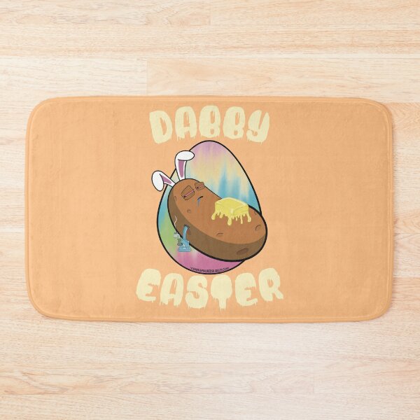 Item preview, Dabby Easter-Funny Stoner Cartoon-Baked Potato Doing Dabs from a Dab Rig-Tie Dye Easter Egg designed and sold by YomeHayin.