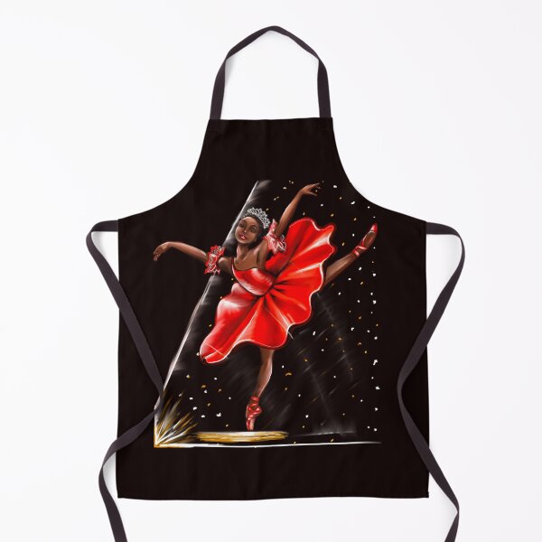 Item preview, Dance Ballet, African American ballerina dancing in red pointe shoes - ballerina doing pirouette in red tutu and red shoes - brown skin ballerina designed and sold by Artonmytee.