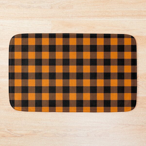 Item preview, Orange and Black Buffalo Plaid designed and sold by not-just-a-fad.