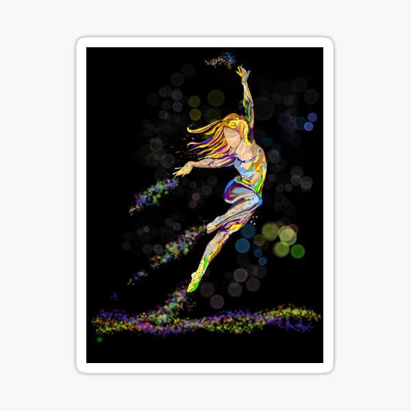 Colorful Ballerina Dancer Sticker