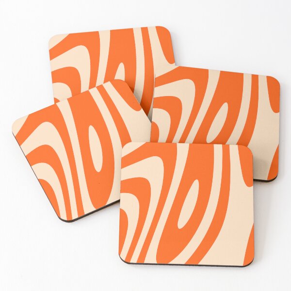 Item preview, Deep Orange Groovy Zebra Liquid Stripes Design designed and sold by patternsoup.