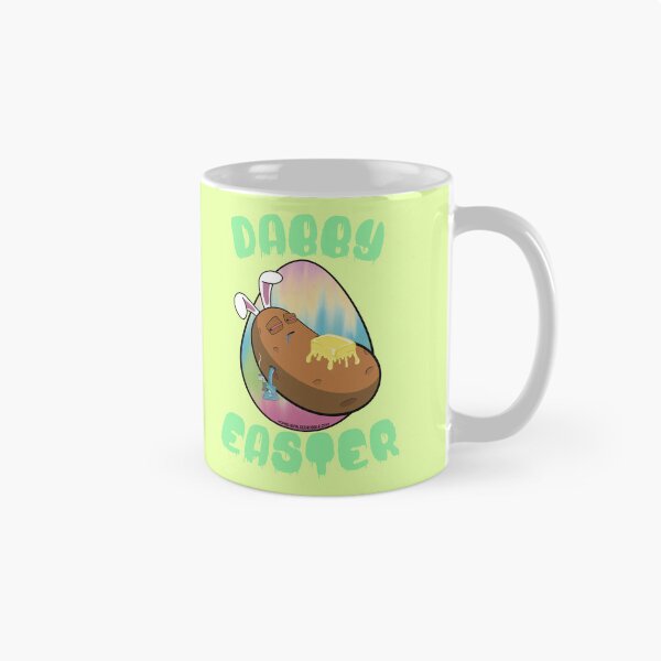 Item preview, Dabby Easter-Funny Stoner Cartoon-Baked Potato Doing Dabs from a Dab Rig-Tie Dye Easter Egg designed and sold by YomeHayin.