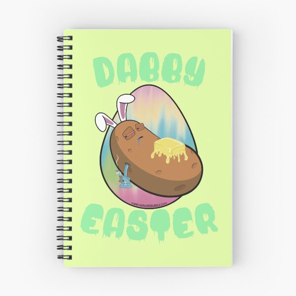 Item preview, Dabby Easter-Funny Stoner Cartoon-Baked Potato Doing Dabs from a Dab Rig-Tie Dye Easter Egg designed and sold by YomeHayin.