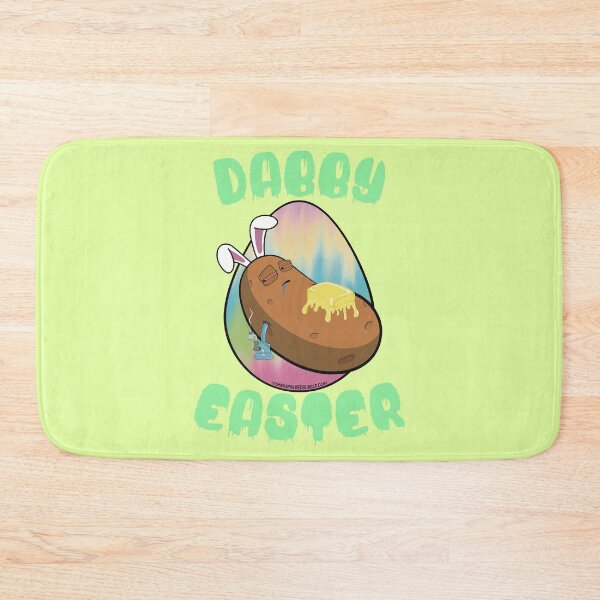 Item preview, Dabby Easter-Funny Stoner Cartoon-Baked Potato Doing Dabs from a Dab Rig-Tie Dye Easter Egg designed and sold by YomeHayin.