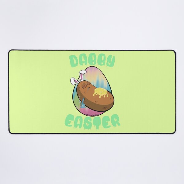 Item preview, Dabby Easter-Funny Stoner Cartoon-Baked Potato Doing Dabs from a Dab Rig-Tie Dye Easter Egg designed and sold by YomeHayin.