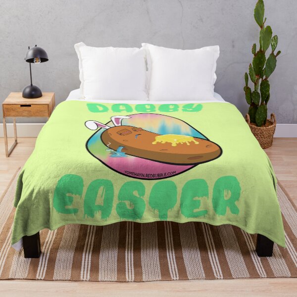 Item preview, Dabby Easter-Funny Stoner Cartoon-Baked Potato Doing Dabs from a Dab Rig-Tie Dye Easter Egg designed and sold by YomeHayin.