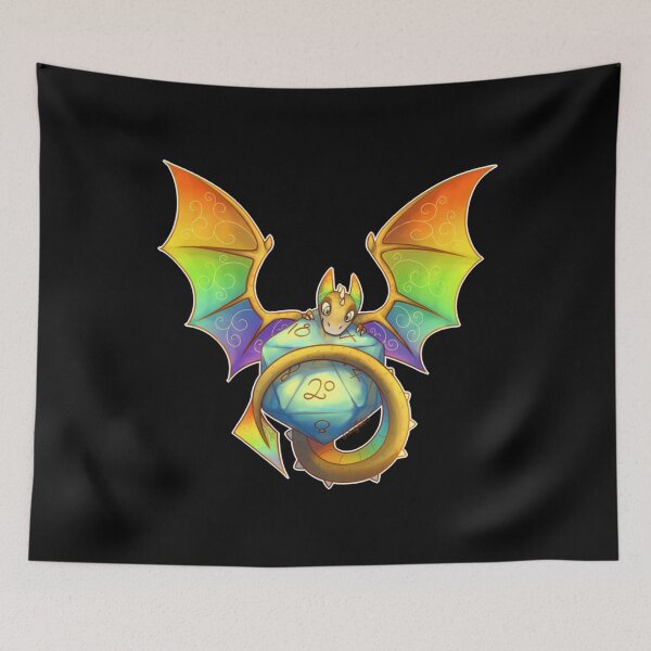Item preview, Dragon de dés arc-en-ciel . classique designed and sold by feyhnvfeijoo.