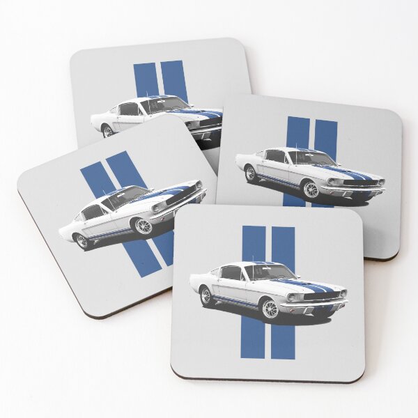 Item preview, Classic American Muscle Car With Vertical Blue Stripes designed and sold by ApexFibers.