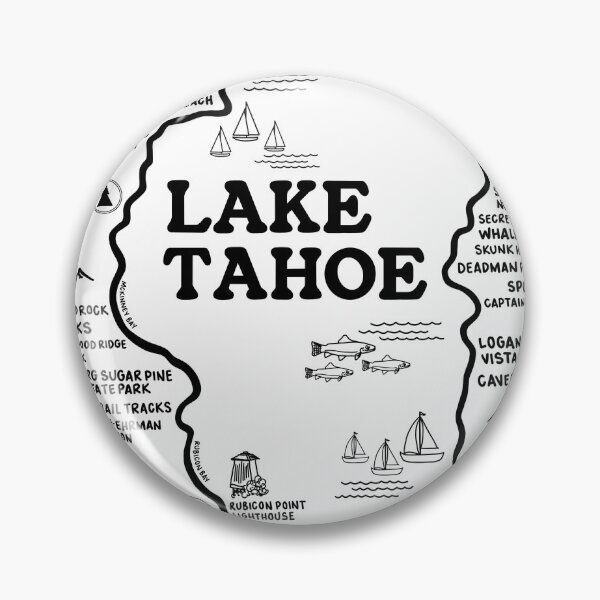 Artikelvorschau, Lake Tahoe-Karte entworfen und verkauft von fiberandgloss.