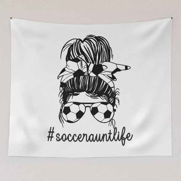 Item preview, Soccer Aunt Life Messy Bun Proud Soccer Auntie designed and sold by tamara-art.