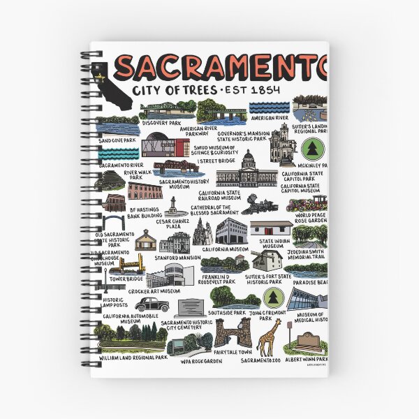Item preview, Sacramento Map  designed and sold by fiberandgloss.