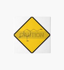 Chemistry Caution Signs Dopamine Art Board