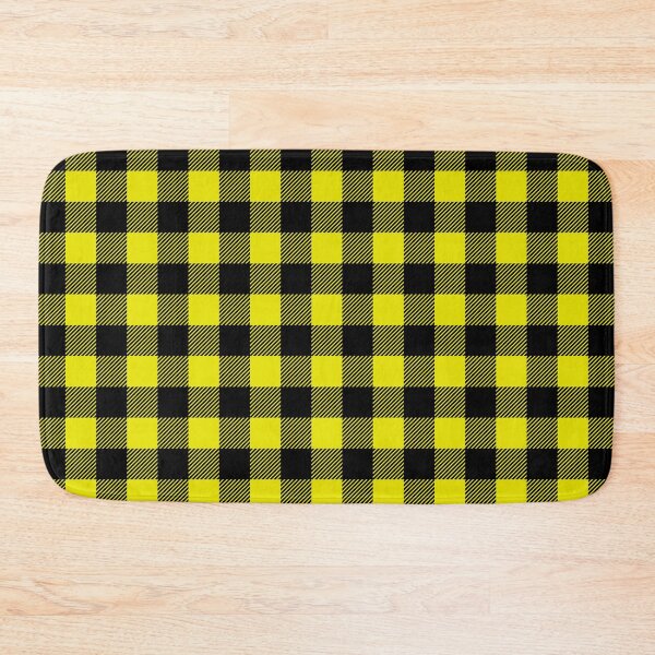 Item preview, Yellow and Black Buffalo Plaid designed and sold by not-just-a-fad.
