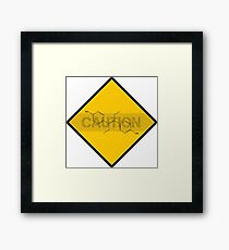 Chemistry Caution Signs Estrogen Framed Print