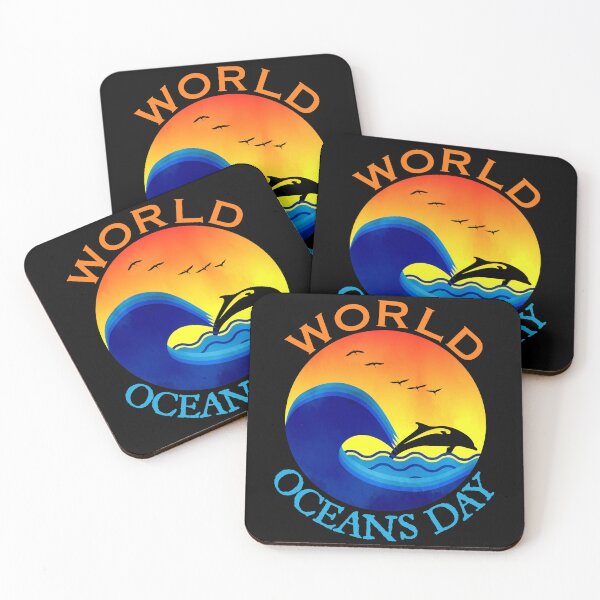 Item preview, Sunset Wave and Dolphin, World Oceans Day  designed and sold by ACC .
