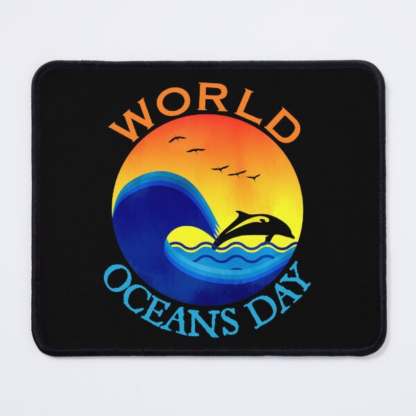 Item preview, Sunset Wave and Dolphin, World Oceans Day designed and sold by ACC .