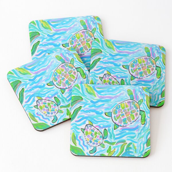 Item preview, Colorful Turtles - Original artwork by Dody Denman designed and sold by MoxyMermaid.