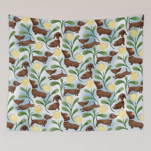 Item preview, Springtime Sausage Dogs designed and sold by RebeccaFlaherty.