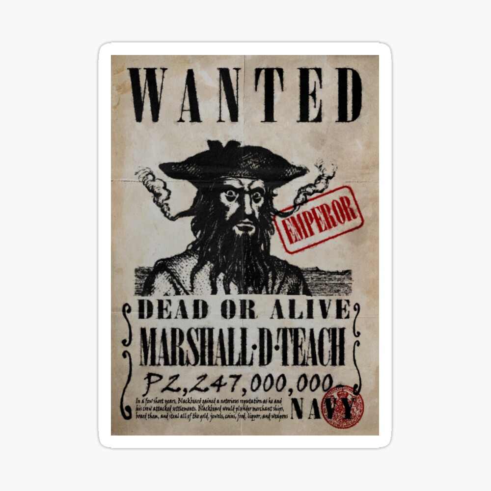 ONE PIECE - Poster Wanted Blackbeard (52x38)