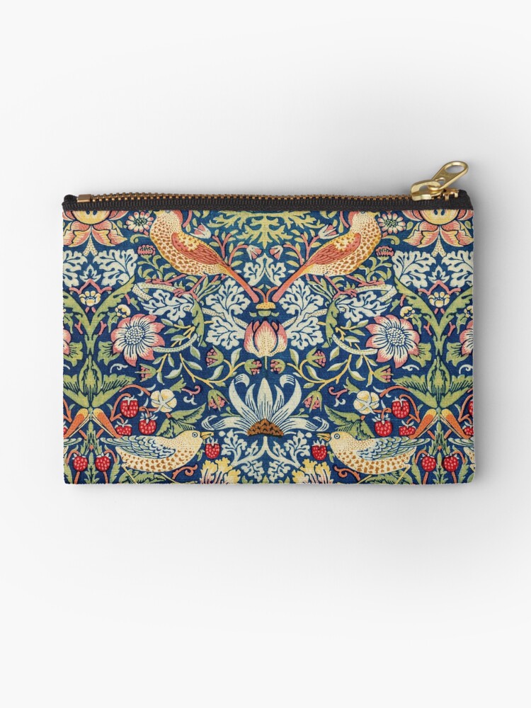 Thumbnail 1 of 4, Zipper Pouch, Strawberry Thief - William Morris designed and sold by starrylite.