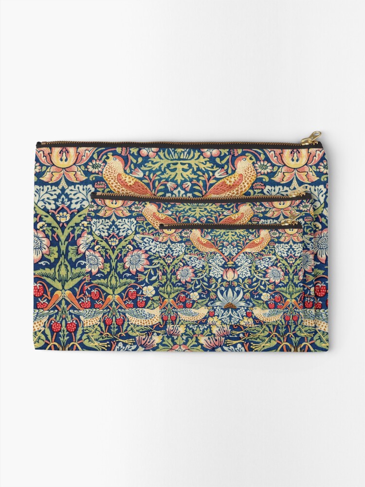 Thumbnail 2 of 4, Zipper Pouch, Strawberry Thief - William Morris designed and sold by starrylite.