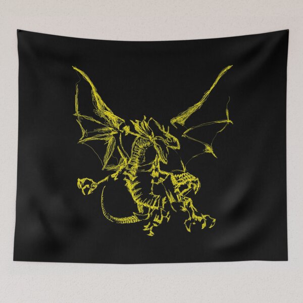 Aperçu de l'œuvre Dragon de foudre mystique jaune. classique créée et vendue par feyhnvfeijoo.